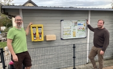 Christian Menzel und Christoph Alex stellen Ihr Nachhaltigkeitsprojekt 2020 vor: Ein Bienenfutter Automat in 64405 Fischbachtal