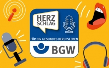 Foto:  BGW. Weiterer Text über ots und www.presseportal.de/nr/77149
BGW-Podcast "Herzschlag - Für ein gesundes Berufsleben