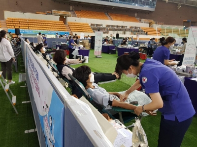 Plasma spenden in Daegu Südkorea.