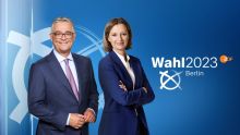 Matthias Fornoff und Bettina Schausten führen durch die Live-Übertragung "Wahl in Berlin
