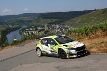 Rallye Stemweder Berg: Die Skoda Fabia RS Rally2-Crew Marijan Griebel/Tobias Braun kann noch aus eigener Kraft die Meisterschaft für sich entscheiden. / Weiterer Text über ots und www.presseportal.de/nr/28249 / Die Verwendung dieses Bildes für redaktionelle Zwecke ist unter Beachtung aller mitgeteilten Nutzungsbedingungen zulässig und dann auch honorarfrei. Veröffentlichung ausschließlich mit Bildrechte-Hinweis.