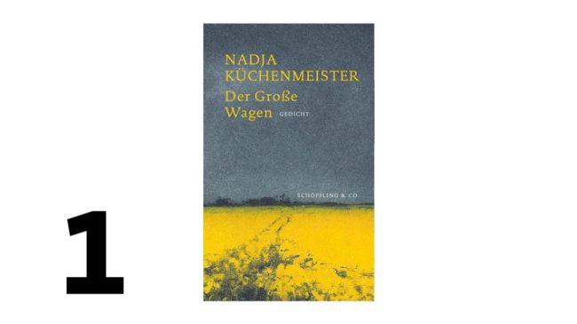 SÜDWESTRUNDFUNK
SWR Bestenliste Mai 2025 - Platz 1: Nadja Küchenmeister "Der Große Wagen"
Platz 1 der SWR Bestenliste Mai 2025: Nadja Küchenmeister "Der Große Wagen".
© SWR/Schöffling & Co., honorarfrei - Verwendung gemäß der AGB im Rahmen einer engen, unternehmensbezogenen Berichterstattung im SWR-Zusammenhang bei Nennung "Bild: SWR/Schöffling & Co.