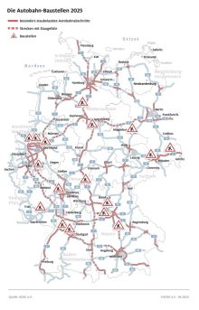 ADAC Stauprognose: 9. bis 11. Mai 2025 / Zahlreiche Baustellen auf Autobahnen / Ausflugsverkehr am Muttertag ADAC Stauprognose: 9. bis 11. Mai 2025 / Zahlreiche Baustellen auf Autobahnen / Ausflugsverkehr am Muttertag